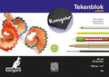 Kangaro blok tekenpapier - A4 - zwart papier