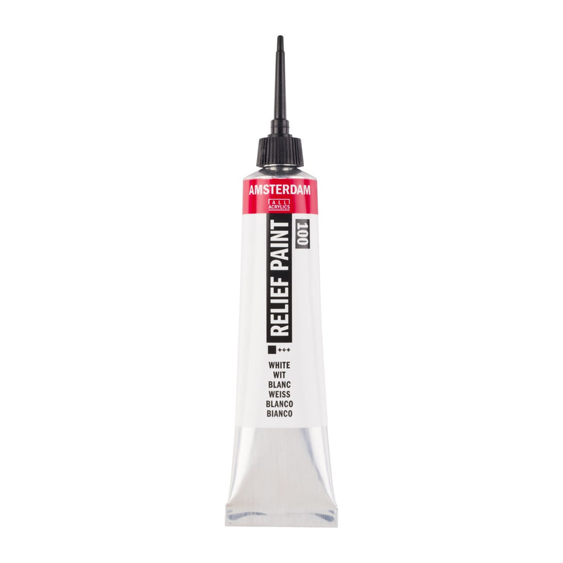 Amsterdam Relief Paint - 20 ml - wit 100