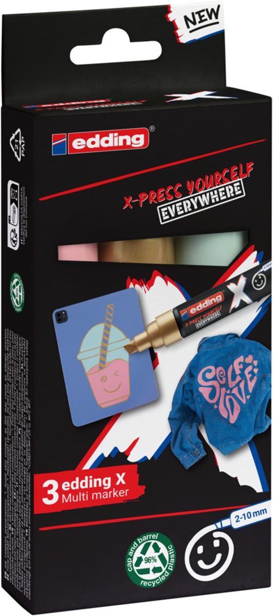 edding 6900 X Multi Marker - 3 stuks - pastel