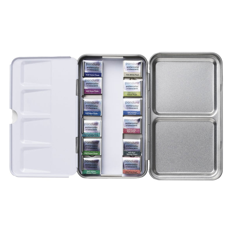 Panduro set aquarelverf - 12 kleuren - iriserend