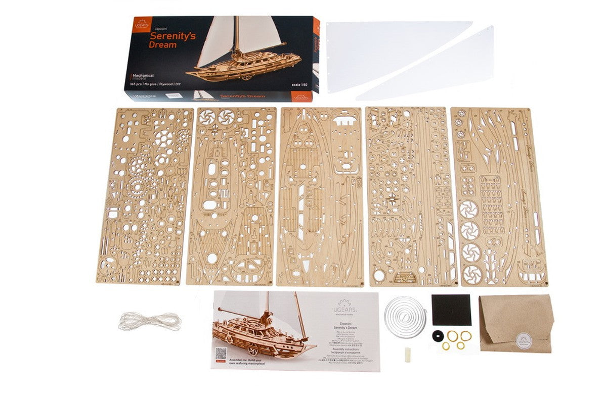 Ugears houten 3D puzzel - Serinity's Dream Boat