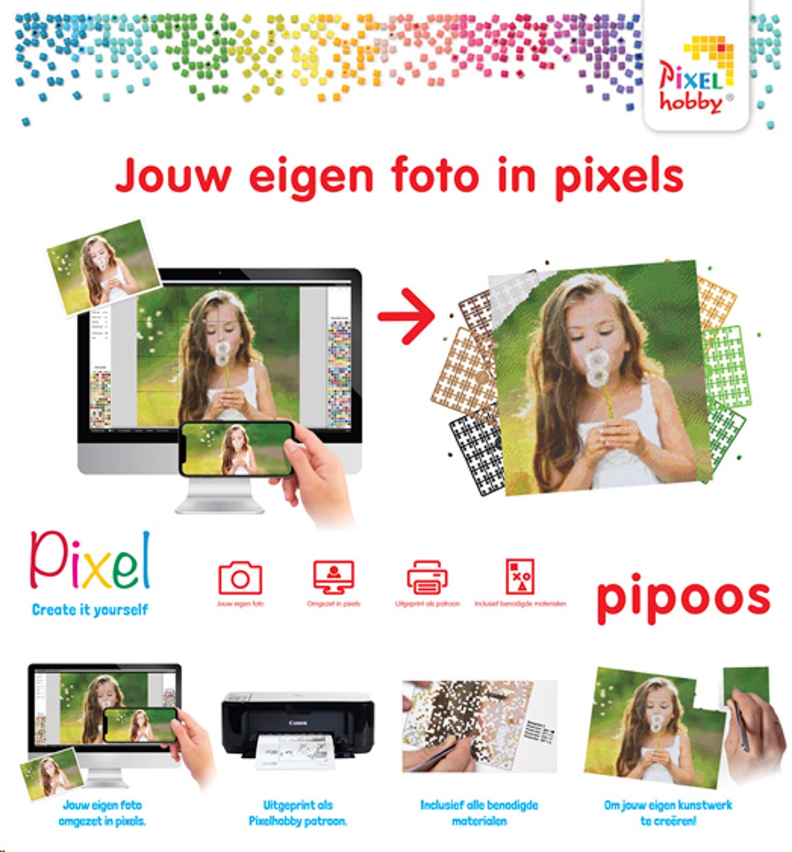 Pixel je eigen foto - doos+sleeve