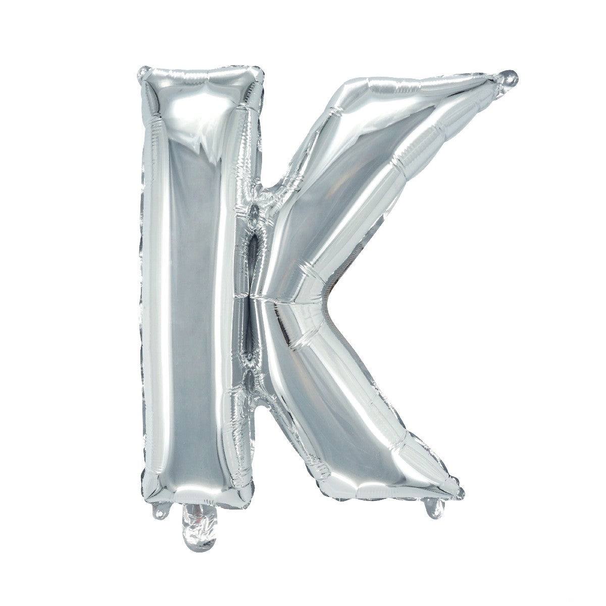 Letterballon zilverkleurig - 32 cm - K