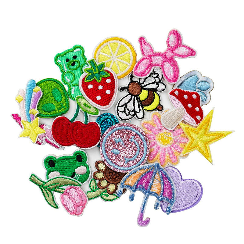 Iron-on plaatjes - 20 stuks - cute & fruity