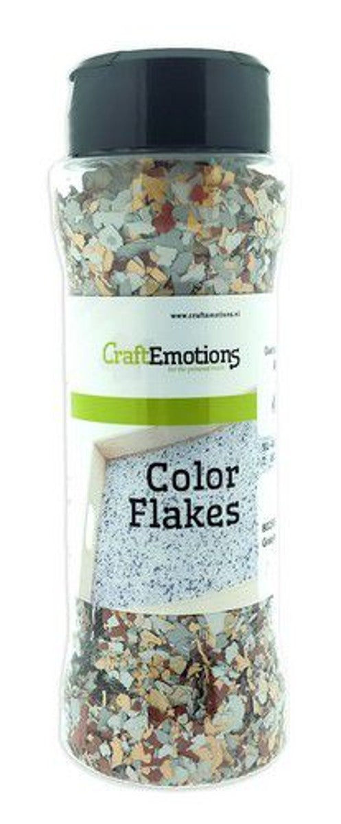 CraftEmotions Color Flakes - grijs en terra