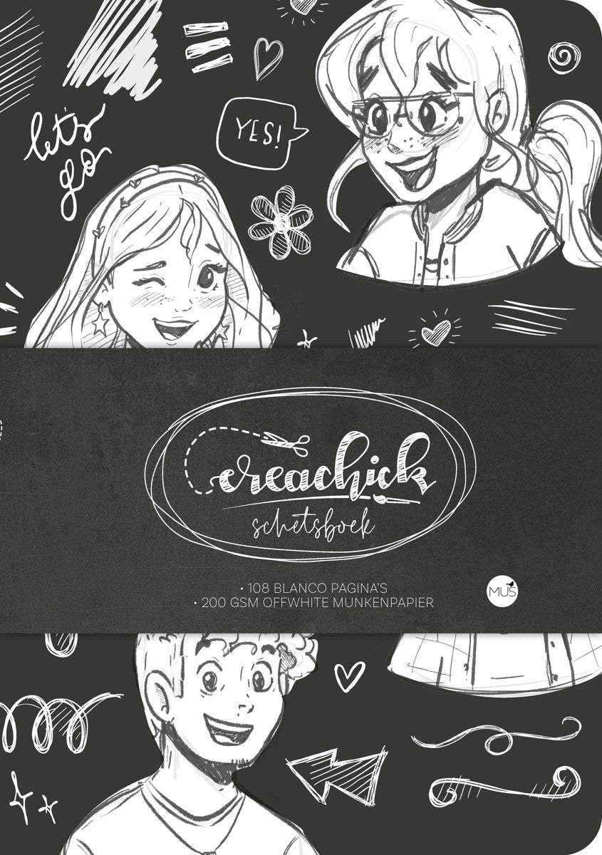 CreaChick Schetsboek - Black