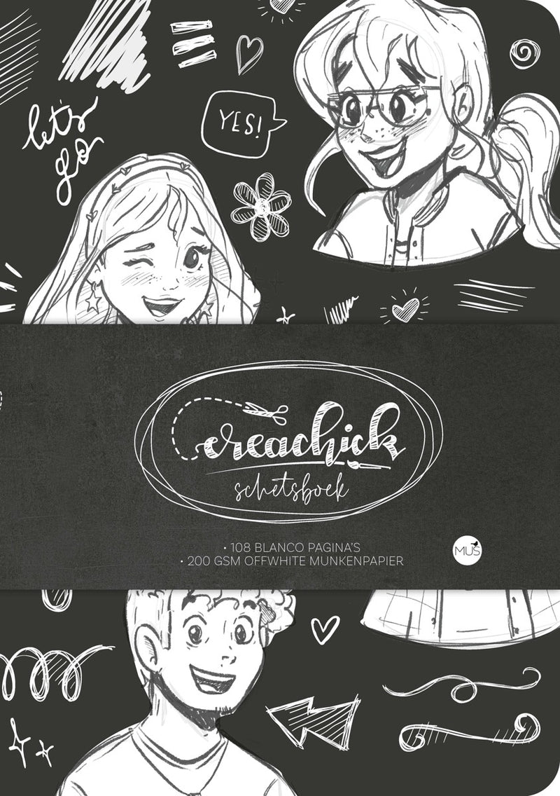 CreaChick Schetsboek - Black
