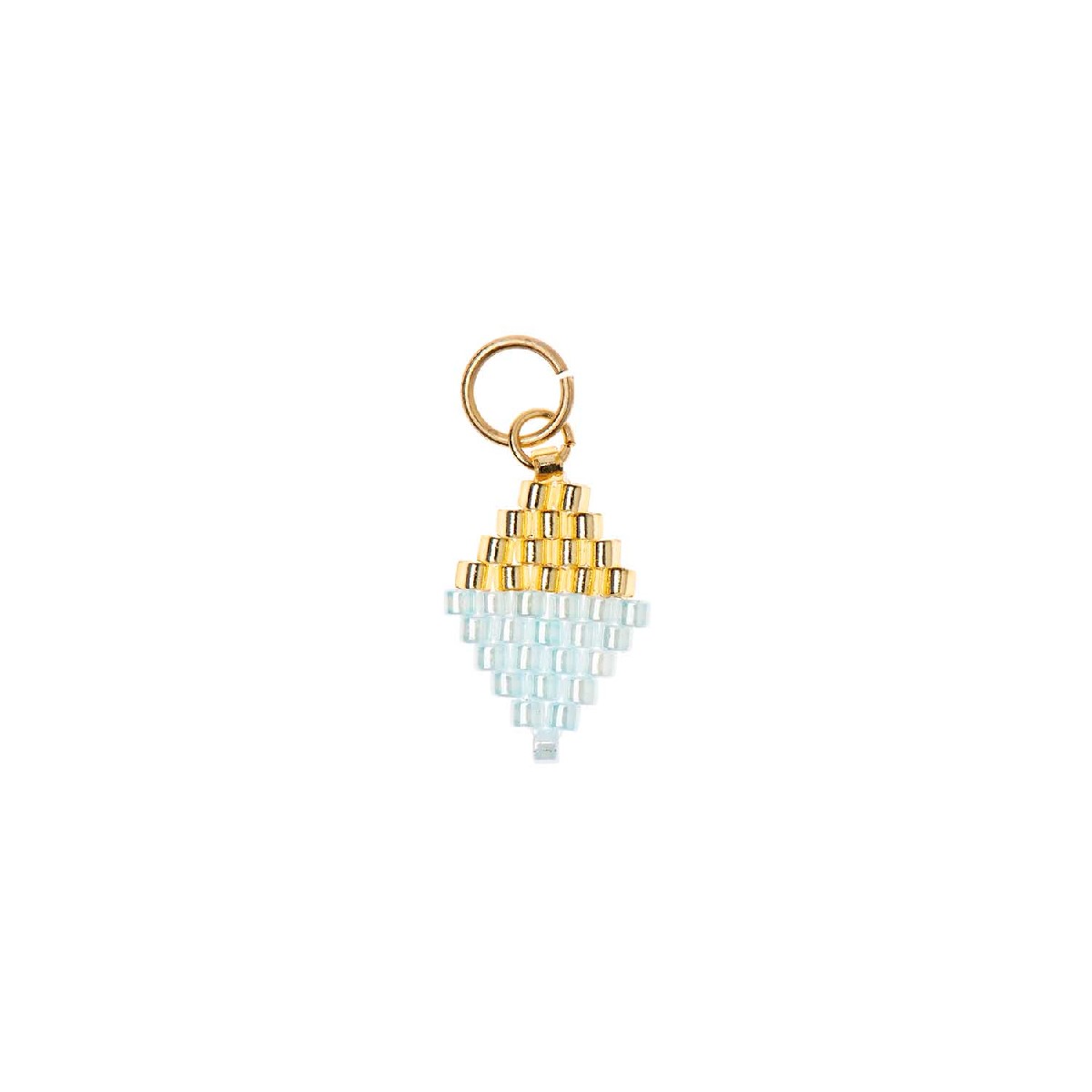 Mix It Up - kralen hanger rhombus 10x15 mm - blauw