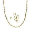 Ketting met buigringen - verguld - 1 meter