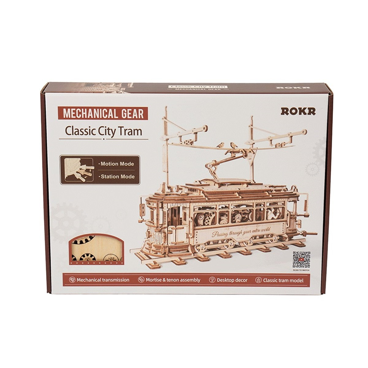 Robotime houten 3D puzzel - Classic City Tram