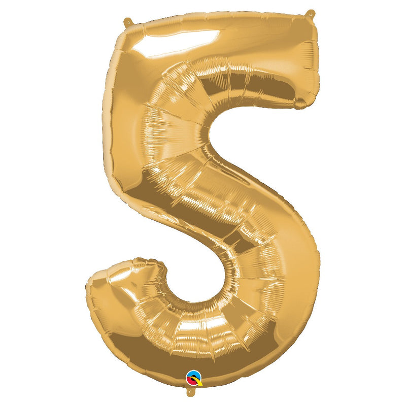 cijferballon goud 66 cm - 5