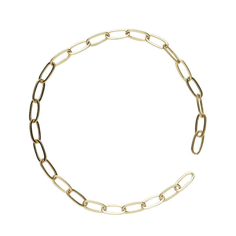 Charm Series ketting pilvorm - 18 cm - goudkleurig