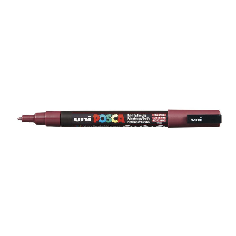 POSCA acrylmarker - fijn PC-3M - 0,9-1,3 mm - wijnrood