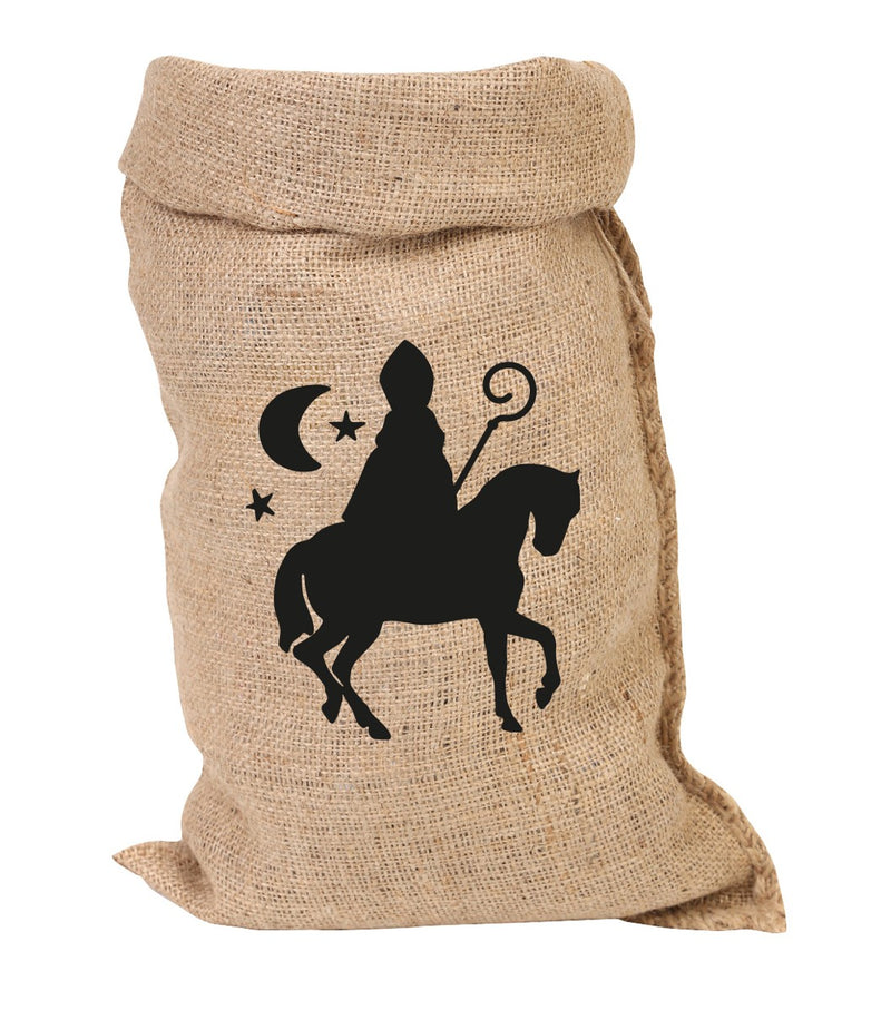 Jute zak - Sinterklaas op paard