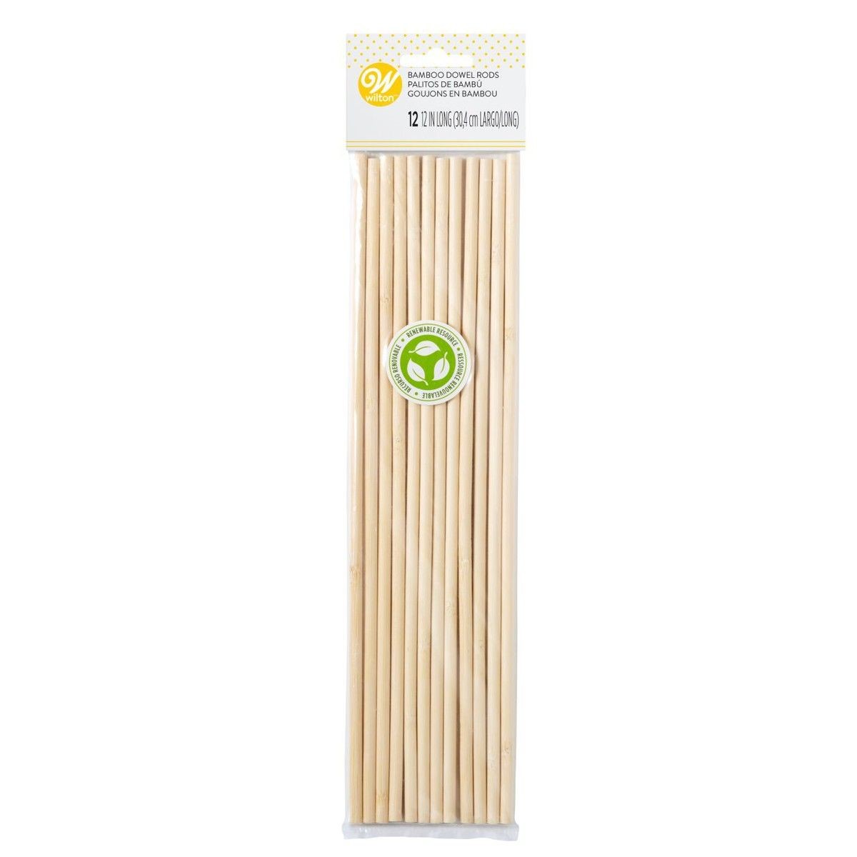 Wilton bamboe dowels 30,5 cm - 12 stuks
