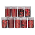 Glitters - set van 9x3 gram - rood