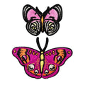 Iron-on plaatjes - 2 stuks - vlinders