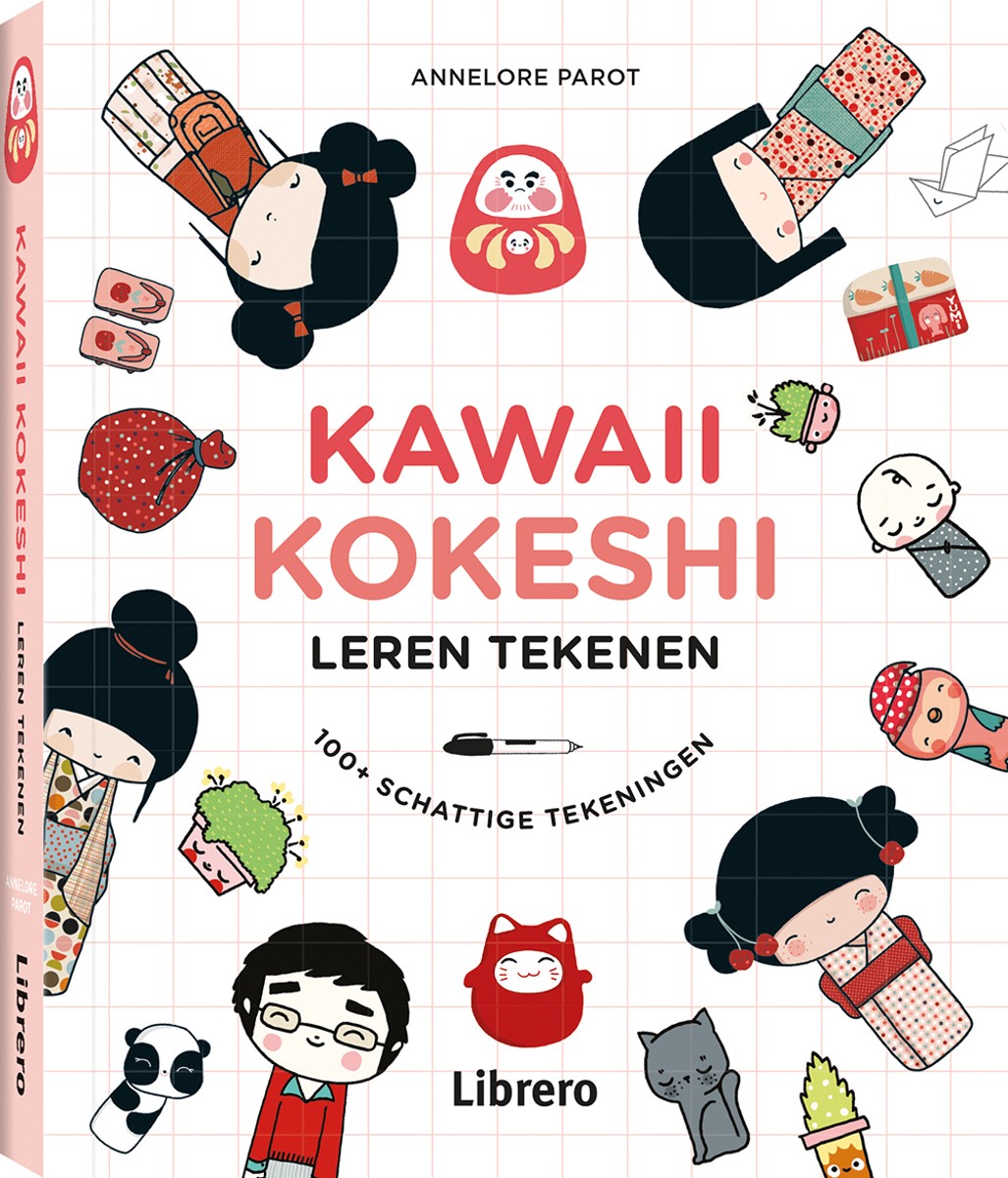 Boek - Kawaii kokeshi leren tekenen