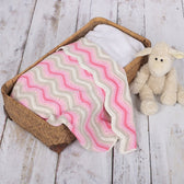 haakpakket baby ripple deken - roze