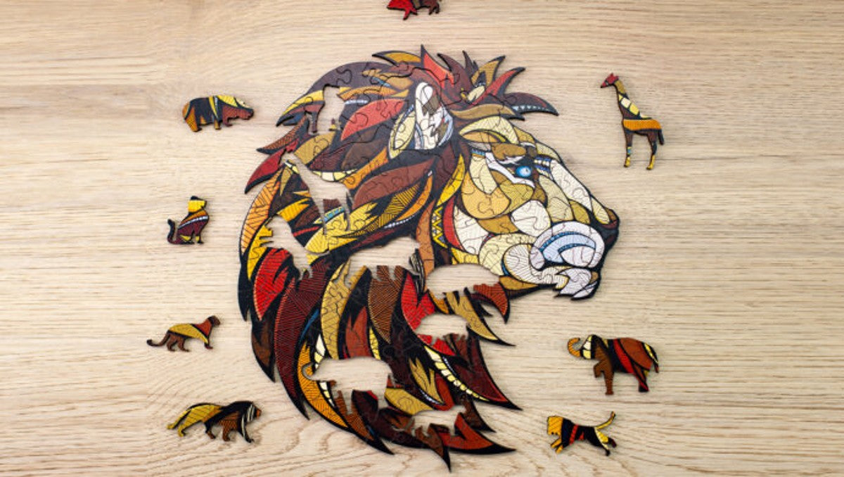 Eco Wood Art legpuzzel - leeuw