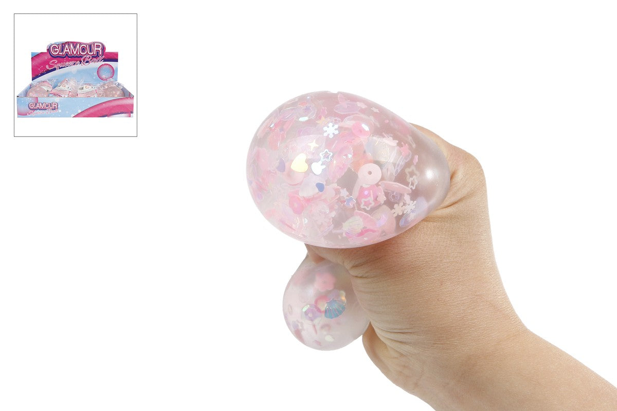 Glamour Squeeze Ball - Flower Glitter