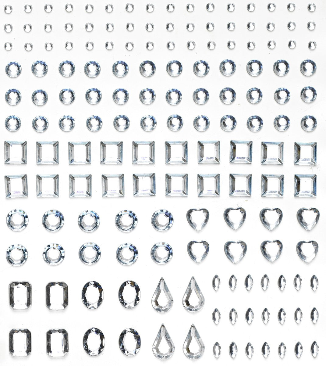 Strass stickers - vormen mix - kristal