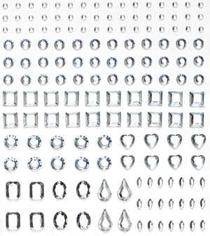 Strass stickers - vormen mix - kristal
