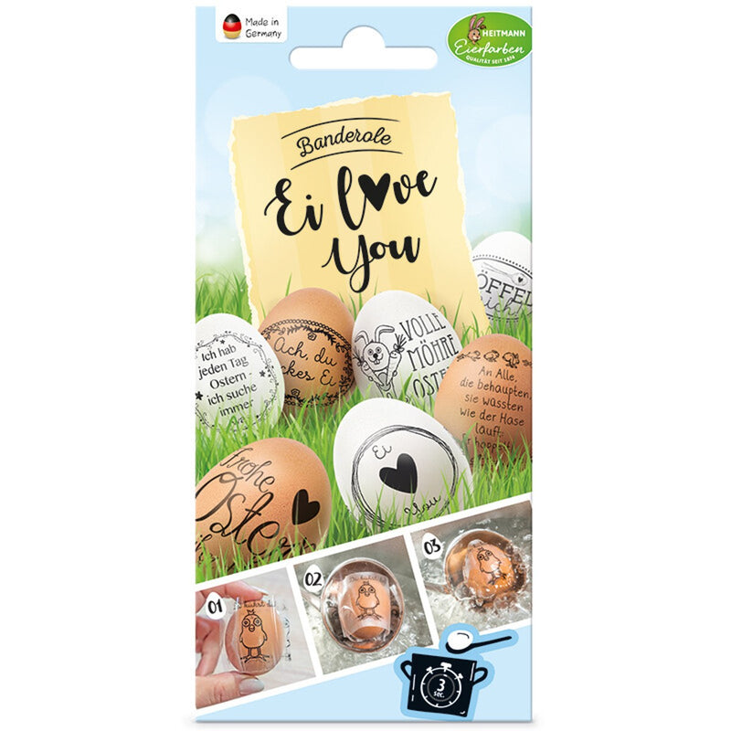 Paasei wikkels - 12 stuks - Ei Love You