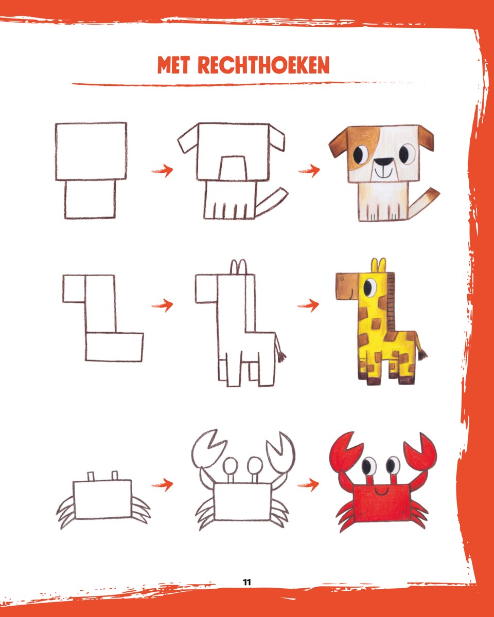 Boek - Stap voor stap dieren tekenen