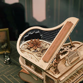 Robotime houten 3D puzzel - muziekdoos Magic Piano
