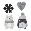 Vilten stickers - winterfiguren