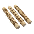 Houten motiefroller - 11 x 1,5 cm - winter