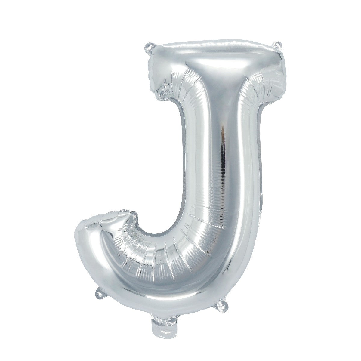 Letterballon zilverkleurig - 32 cm - J