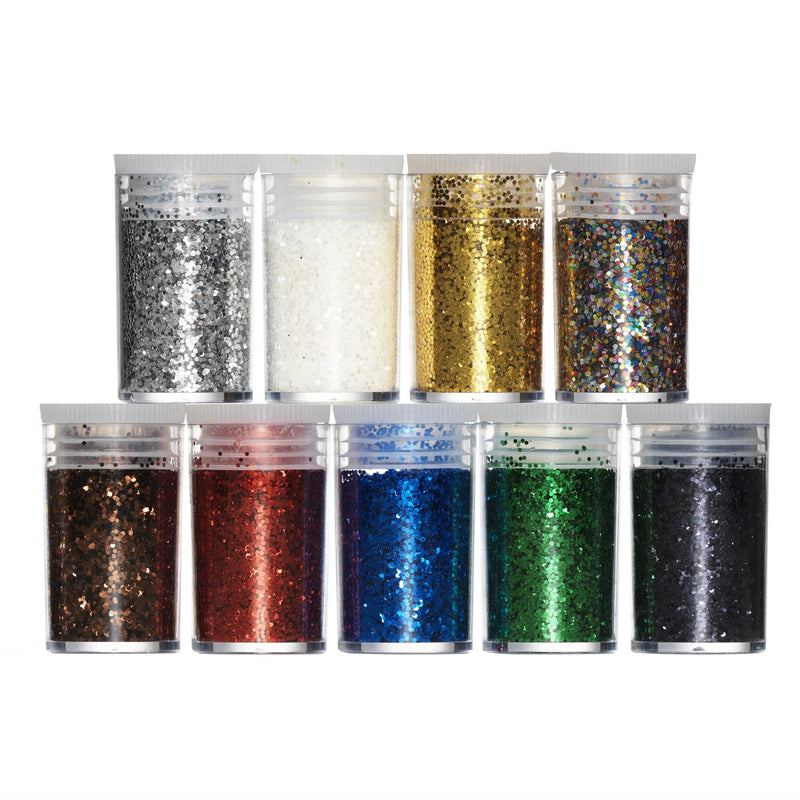 Glitters - set van 9x3 gram - mix