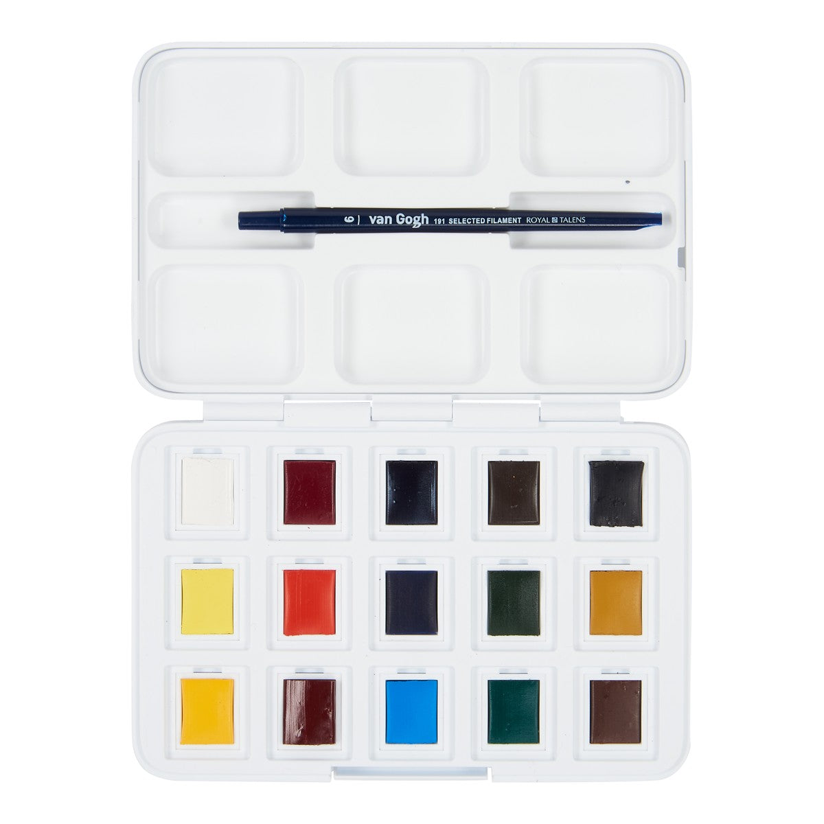 van Gogh aquarelverf pocket box - 12+3 halve napjes - basic