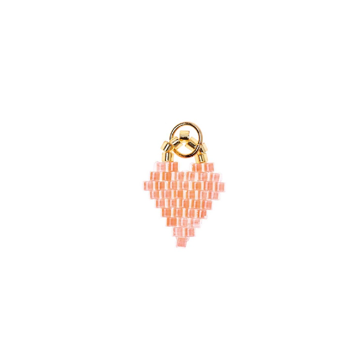 Mix It Up - kralen hanger hart 11x16 mm - neonoranje