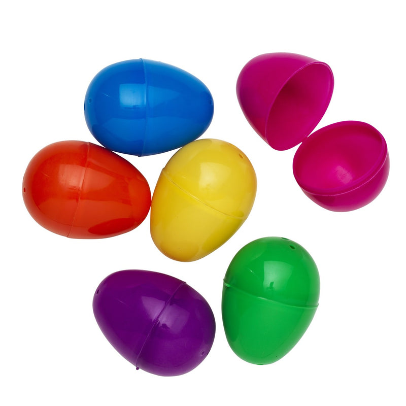 Plastic eieren - 2-delig - 6 stuks