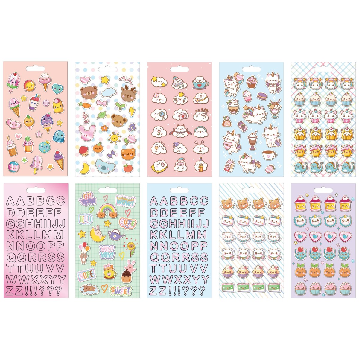 Stickerblok - 20 vellen - kawaii