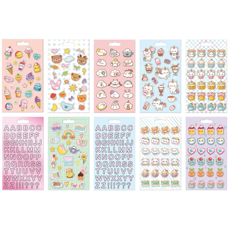Stickerblok - 20 vellen - kawaii
