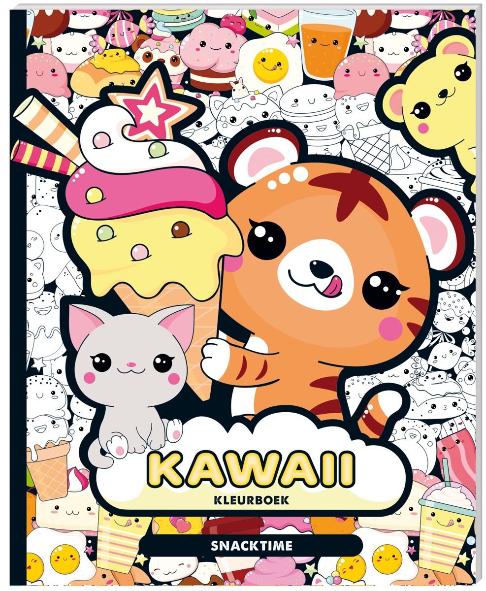Kleurboek - Kawaii 'Snacktime'
