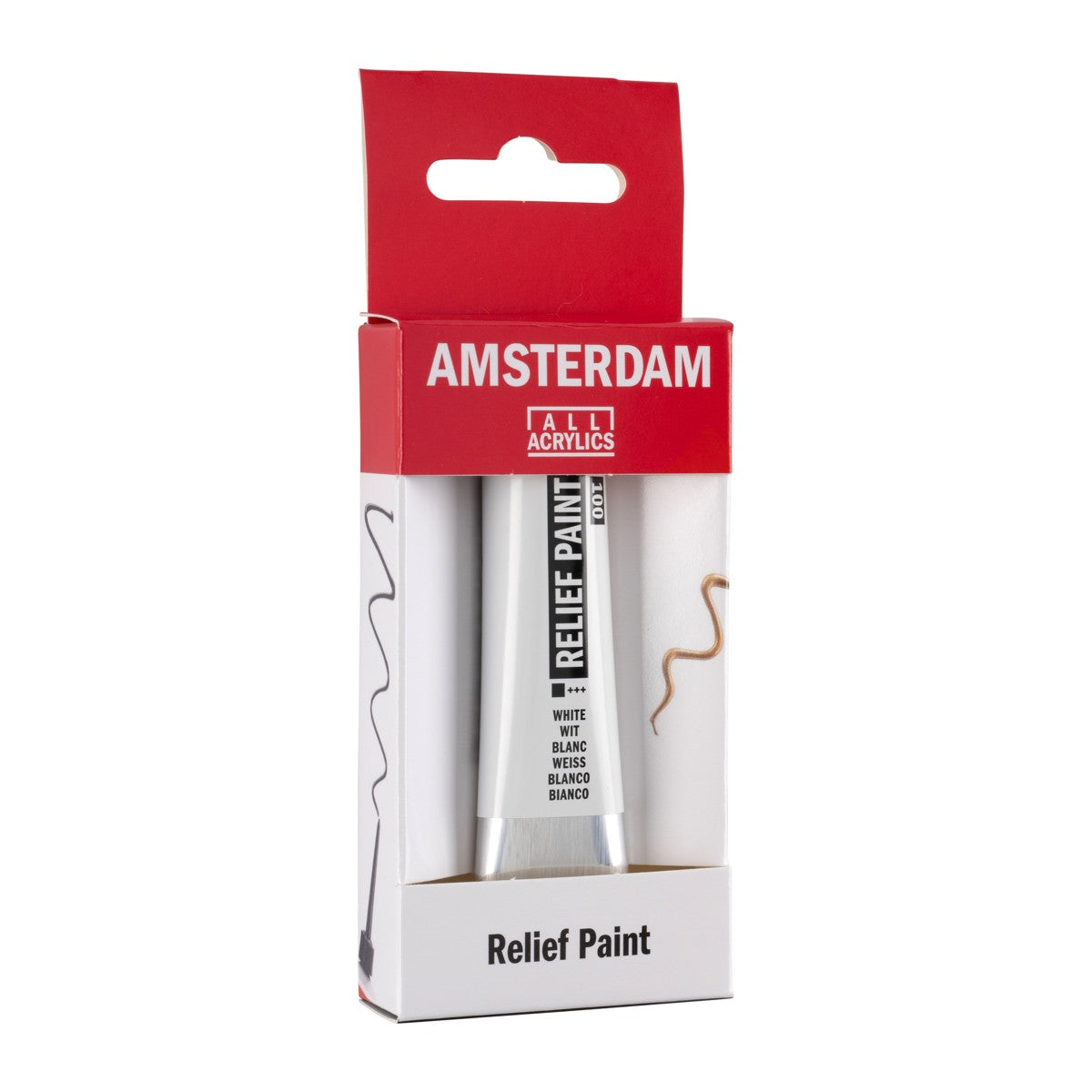 Amsterdam Relief Paint - 20 ml - wit 100