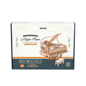 Robotime houten 3D puzzel - muziekdoos Magic Piano