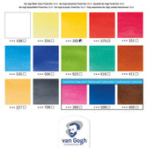 van Gogh aquarelverf pocket box - 12+3 halve napjes - basic
