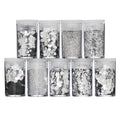 Glitters - set van 9x3 gram - zilver