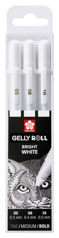 Sakura Gelly Roll set - 05, 08 & 10 wit - 3 stuks