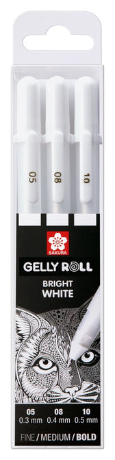 Sakura Gelly Roll set - 05, 08 & 10 wit - 3 stuks
