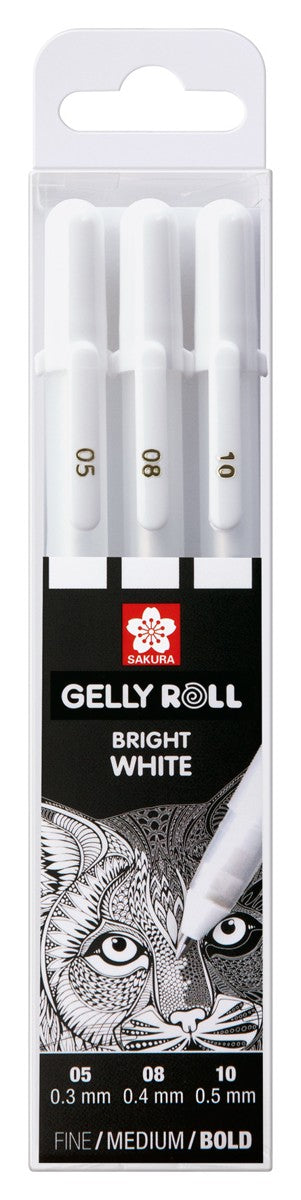 Sakura Gelly Roll set - 05, 08 & 10 wit - 3 stuks