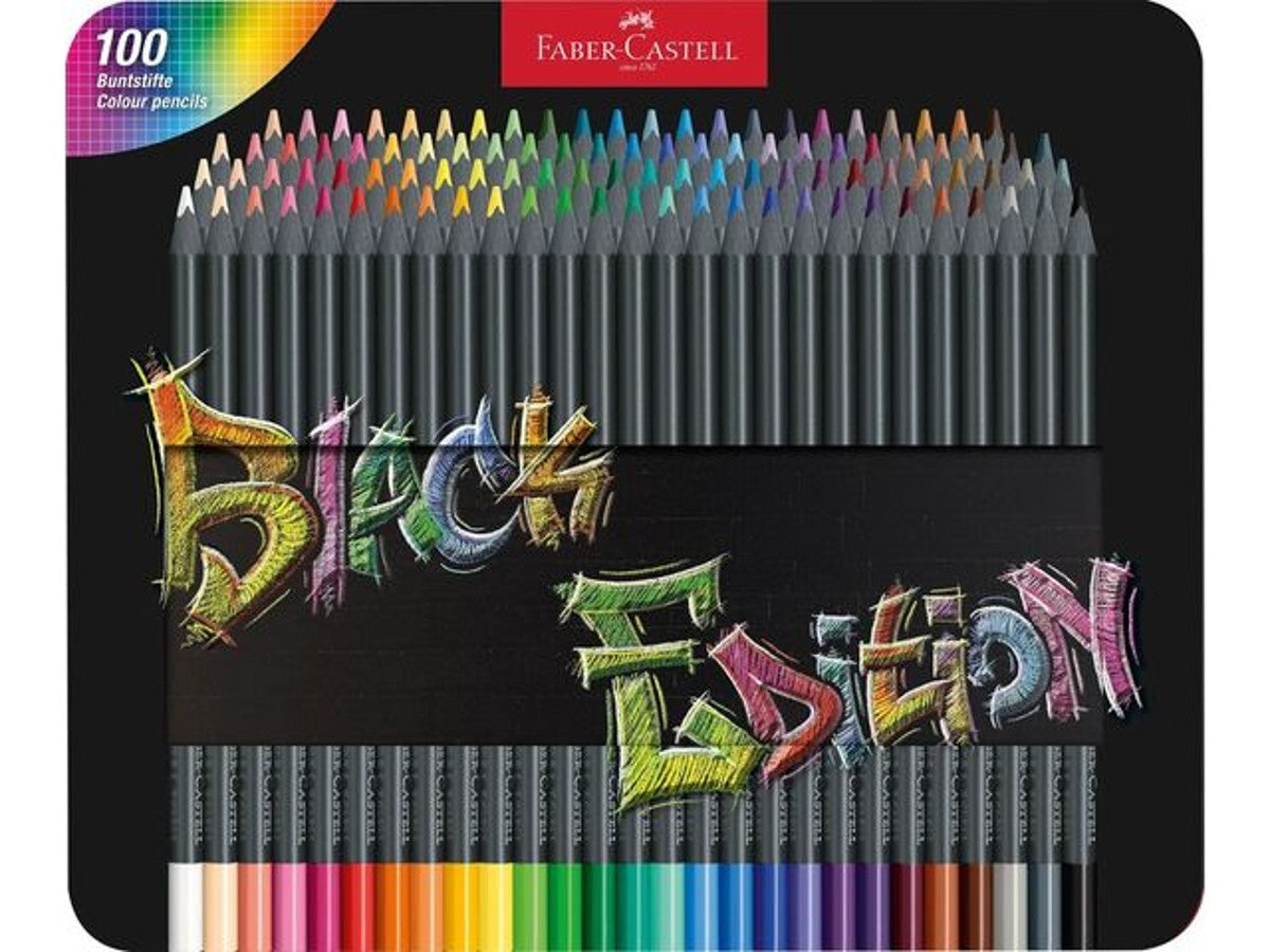 Faber-Castell Black Edition blik kleurpotloden - 100 stuks