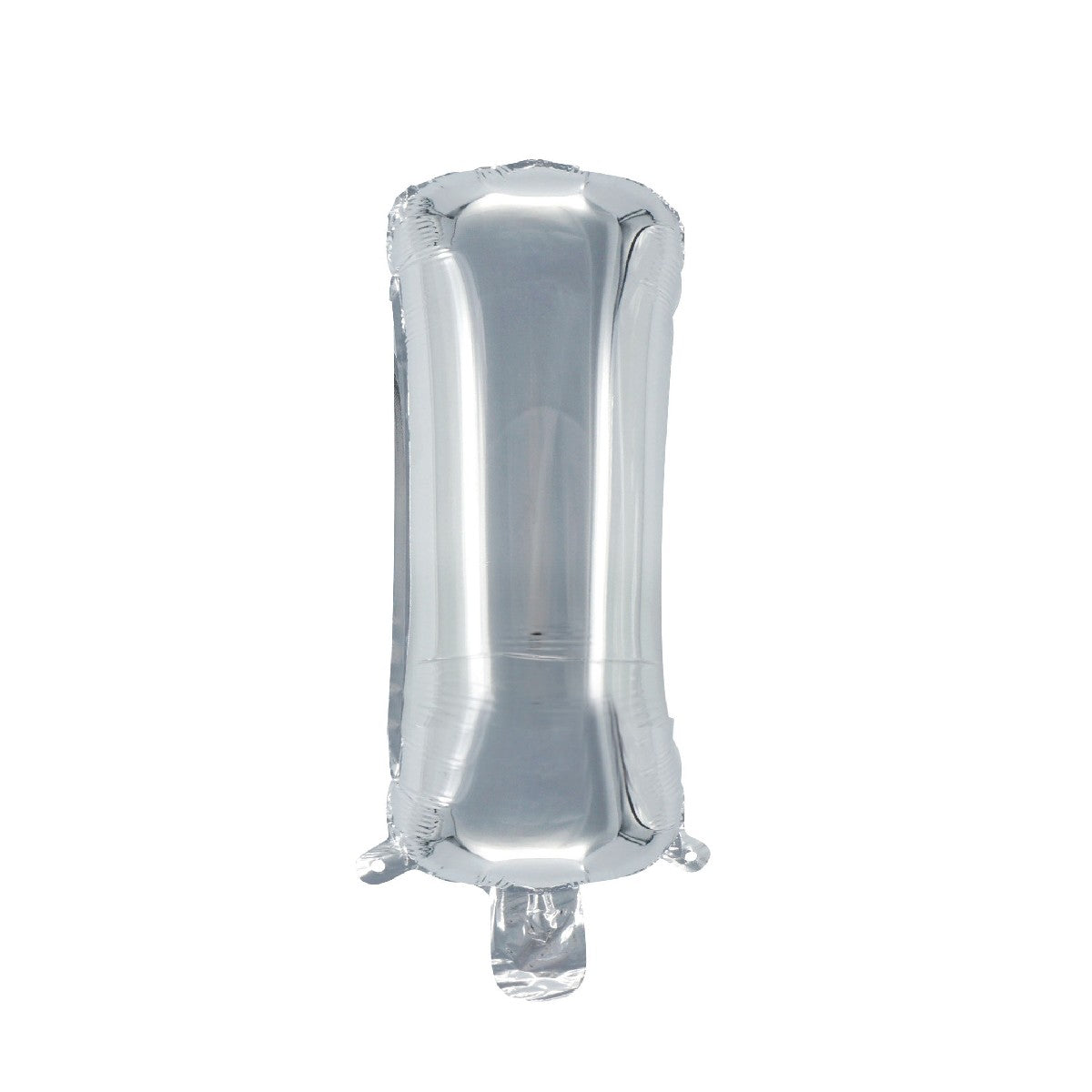 Letterballon zilverkleurig - 32 cm - I