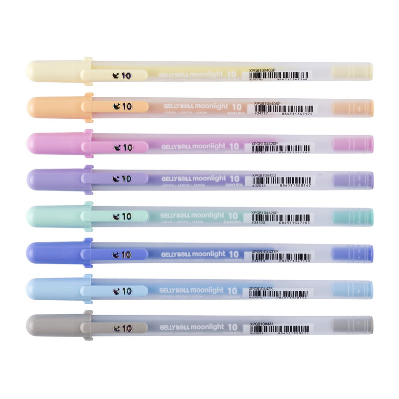 Sakura Gelly Roll set - Moonlight 10 pastel - 8 stuks